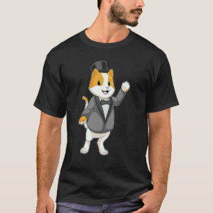 Kat Bruidegom Vlinderdas Trouwen T-shirt