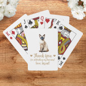 Kat bruiloft gunst speelkaarten