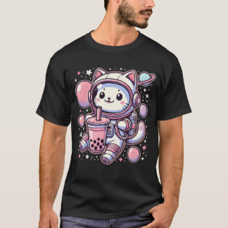 Kat Bubble Bobaea In De Ruimte Anime Jongen Astron T-shirt