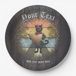 Kat Buccaneer's Sunset Quest Papieren Bordje