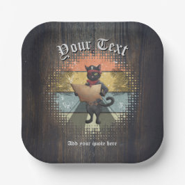 Kat Buccaneer's Sunset Quest Papieren Bordje