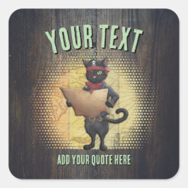 Kat Buccaneer's Sunset Quest Square Sticker
