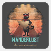 Kat Buccaneer's Sunset Quest Vierkante Sticker (Voorkant)