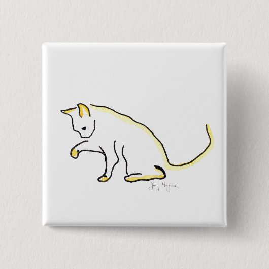 Kat-Button Vierkante Button 5,1 Cm (Voorkant)