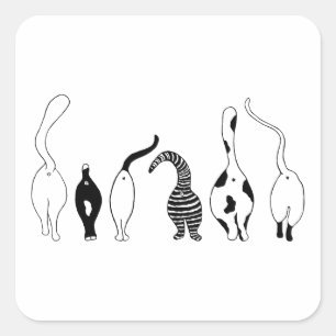 Kat Butts Vierkante Sticker