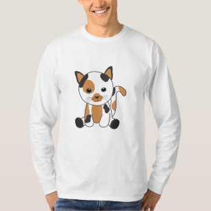 Kat Calico Tri-color Kittens Cute Cats T-shirt