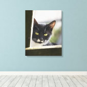 Kat Canvas Afdruk (Insitu (Houten vloer))