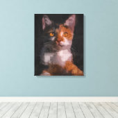 Kat Canvas Afdruk (Insitu (Houten vloer))