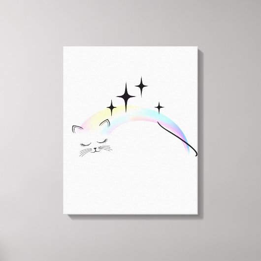 Kat canvas tiener afdruk (Voorkant)