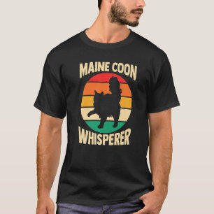 Kat Cat mam Papa Parent Maine Coon Whisperer T-shirt