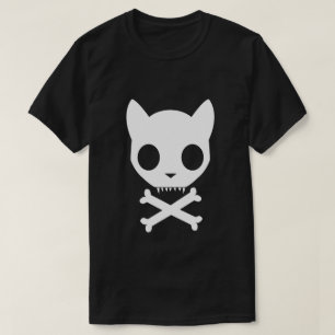 Kat Cat Skull en Crossbones T-shirt