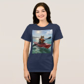 kat cayak Tri-Blend shirt (Voorkant volledig)
