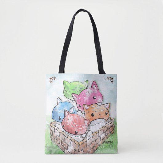 Kat champignonbroed tote bag (Voorkant)