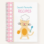 Kat Chef Kinder Recipe Journal Notitieboek (Voorkant)