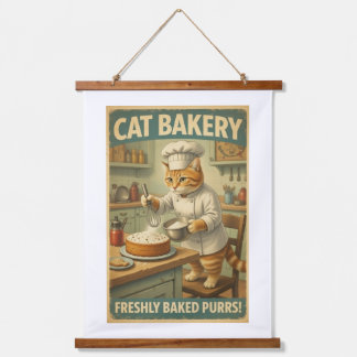 Kat Chef Poster Muurkunst Hangend Wandkleed