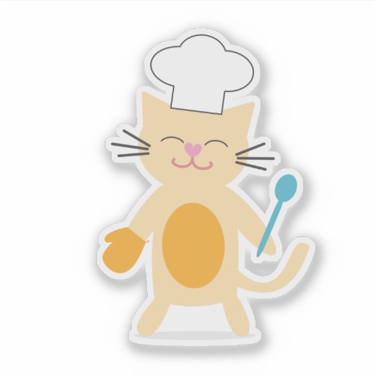Kat Chef Sticker (Voorkant)