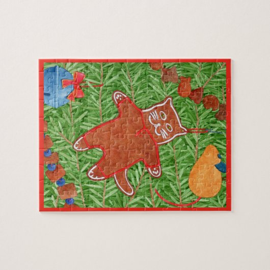 KAT CHRISTMAS TREE 8"x10" Puzzle Legpuzzel (Horizontaal)