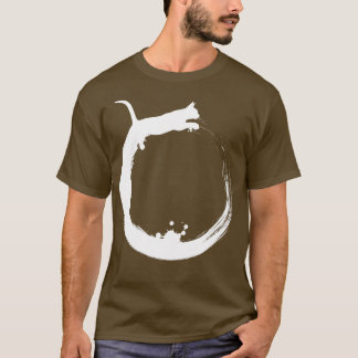 Kat cirkel kunst t-shirt