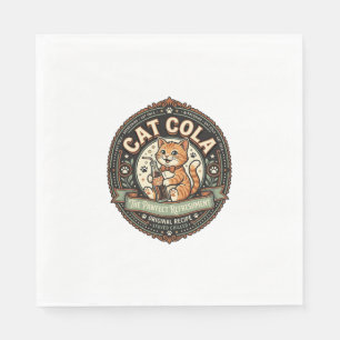 Kat Cola Kat Frisdrank Drank Etiket Kat Vintage V Servet