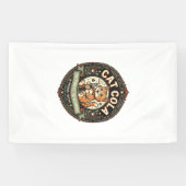 Kat Cola Kat Frisdrank Drank Etiket Kat Vintage V Spandoek (Horizontaal)