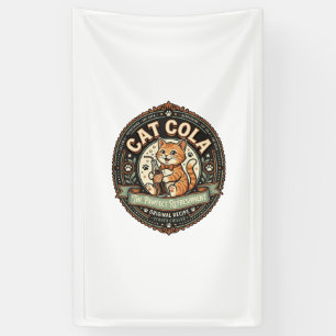 Kat Cola Kat Frisdrank Drank Etiket Kat Vintage V Spandoek