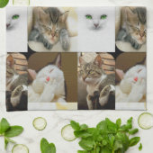 Kat Collage Kitchen Towel Theedoek (Gevouwen)