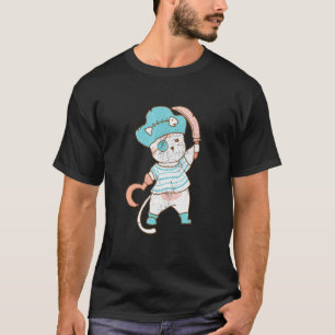 Kat Costume Animal Wearing Pirate Nautical Sailors T-shirt