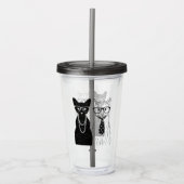Kat Couple Acryl Drinkbeker (Voorkant)