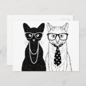 Kat Couple Briefkaart (Voorkant / Achterkant)