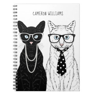 Kat Couple Jouw namen toevoegen Notitieboek