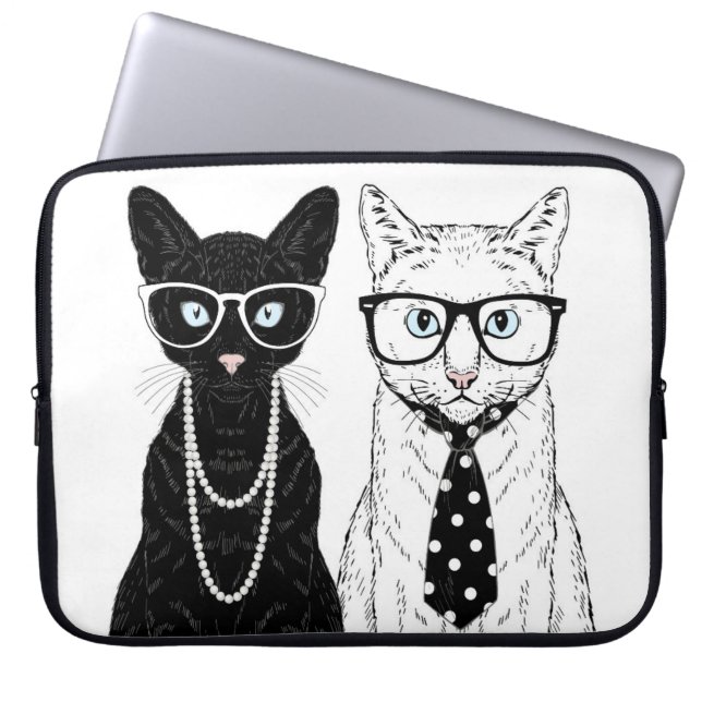 Kat Couple Laptop Sleeve (Voorkant)
