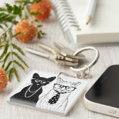 Kat Couple Sleutelhanger (Voorkant Rechts)