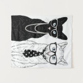 Kat Couple Wandkleed (Voorkant (horizontaal))