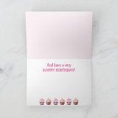 Kat Cupcake feast Birthday Kaart (Binnen)