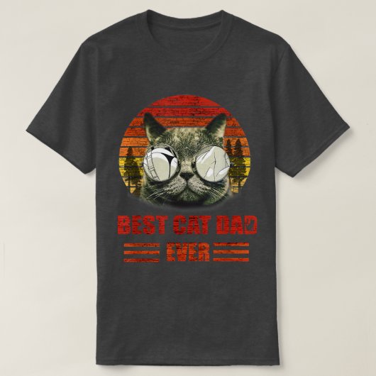 Kat dad, beste kattevader ooit, kattevader t, katt t-shirt (Design voorkant)