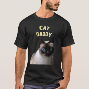 Kat Daddy Artistiek Siamees kat vader T Shirt