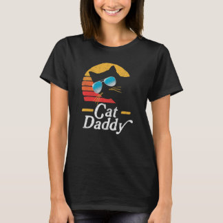 Kat Daddy Vintage 80s Stijl Kat Retro Zonnebril D T-shirt