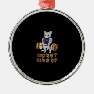 Kat Dadlift krachtpatser Donut Gym Metalen Ornament