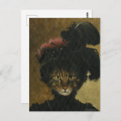  kat dame Briefkaart (Voorkant / Achterkant)