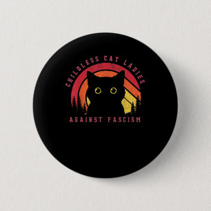 Kat Dames 1 Ronde Button 5,7 Cm