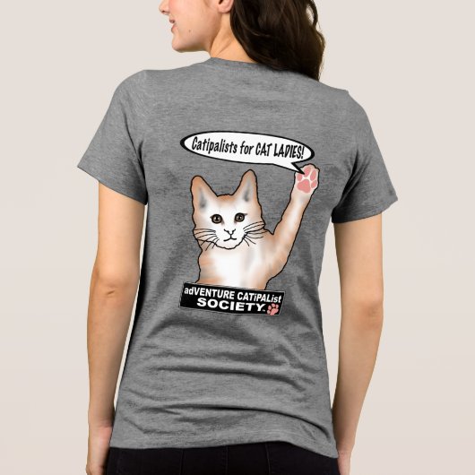 Kat Dames Kat T-shirt (Achterkant)