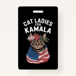 Kat Dames voor Kamala Cat Lady Harris Verkiezing Badge