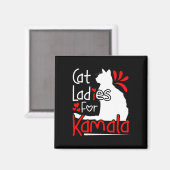 Kat Dames voor Kamala Silhouette Graphic Magneet (Voorkant / Achterkant)