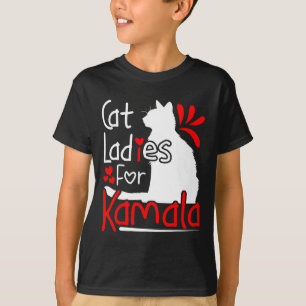 Kat Dames voor Kamala Silhouette Graphic T-shirt