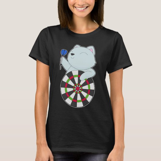 Kat Darts Dartboard T-shirt (Voorkant)