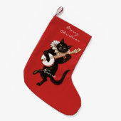 Kat dat Banjo Thunder_Cove speelt Kleine Kerstsok (Voorkant (Hangend))