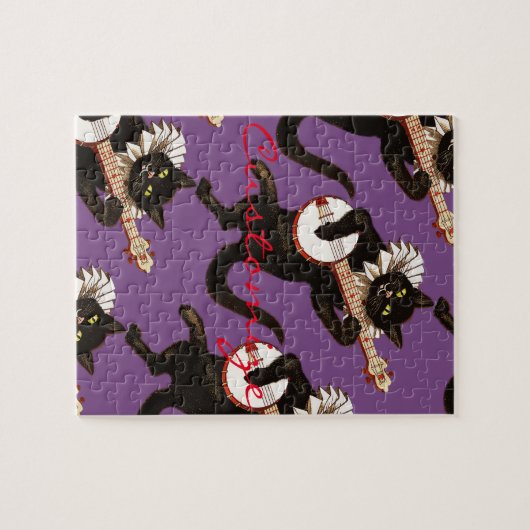 Kat dat Banjo Thunder_Cove speelt Legpuzzel (Horizontaal)