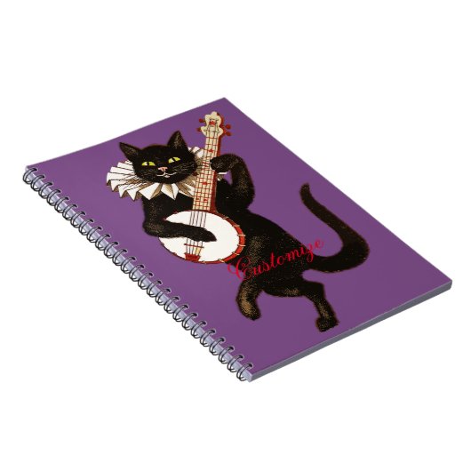 Kat dat Banjo Thunder_Cove speelt Notitieboek (Rechterzijde)