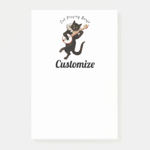 Kat dat Banjo Thunder_Cove speelt Post-it® Notes