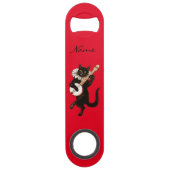 Kat dat Banjo Thunder_Cove speelt Speed Flessenopener (Voorkant)